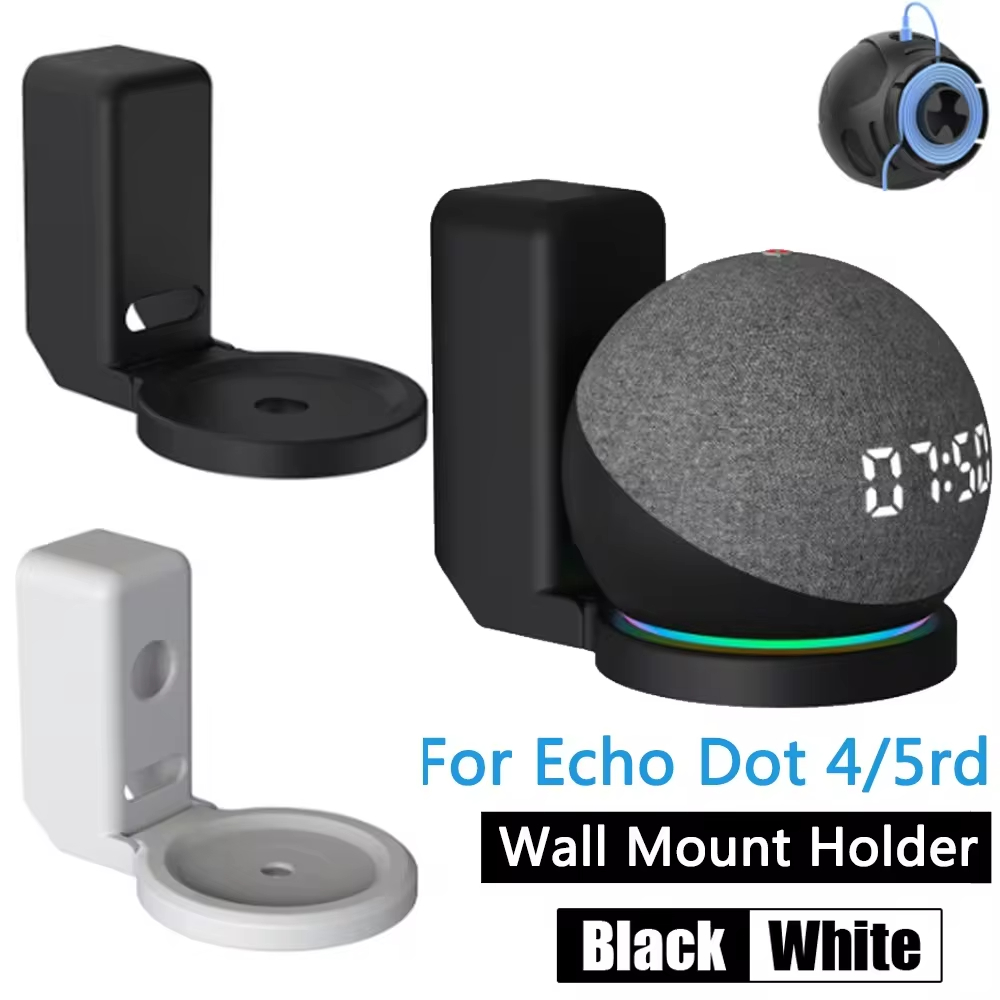 Amazon Speaker Echo Dot 5 - コード付きポータブルスピーカースタンド,ウォールマウント,Amazon Alexa Echo Dot 4,5,第3世代用ホルダー,管理スタンド