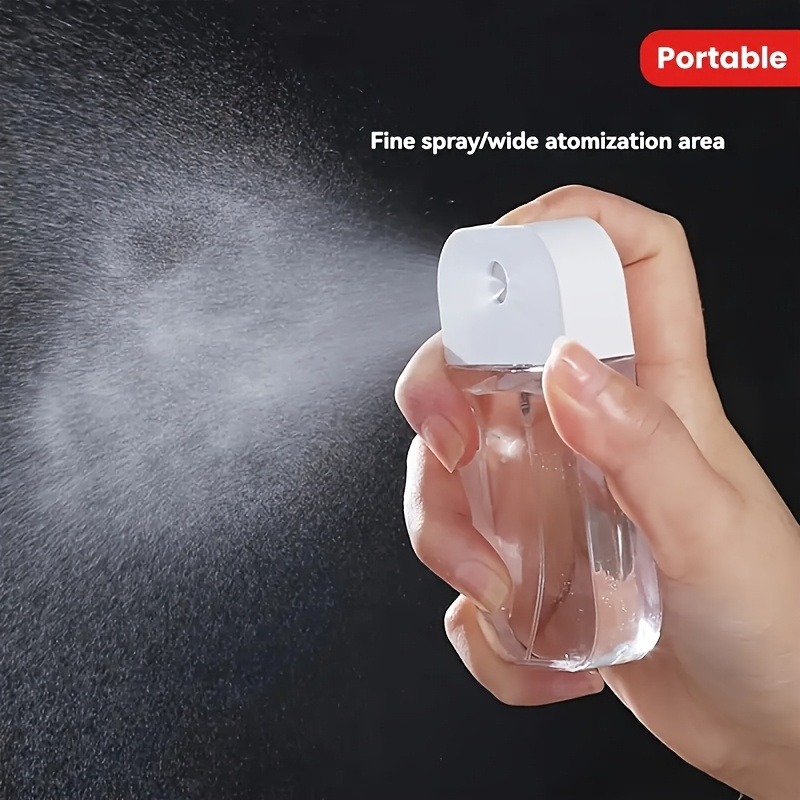 Misting Bottle Fine - 1.58オンスのミニスプレーボトル、細かいミストと小さな漏斗付き - 透明なPVCフリーのプラスチック製、無香料、携帯用トラベルボトル