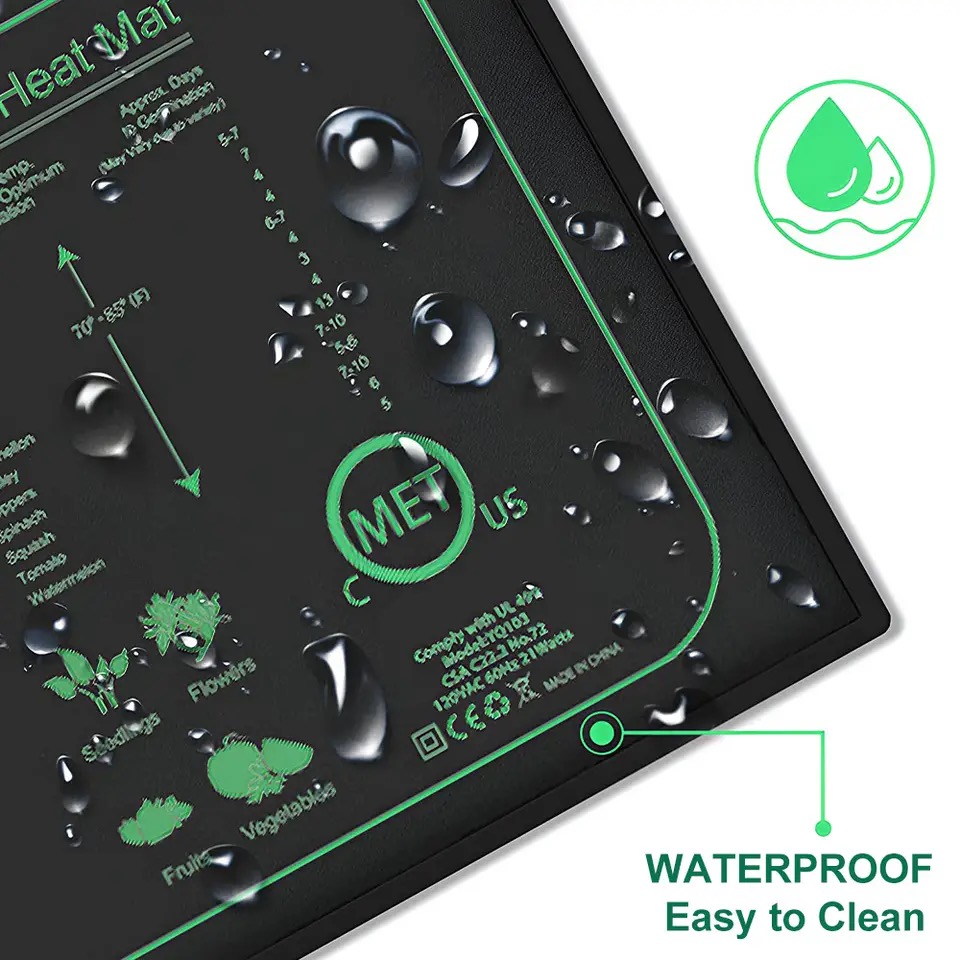 10/25/50CM苗用ヒートマット 室内植物発芽用 防水加 - Rooting Gel Clone のレビューと価格